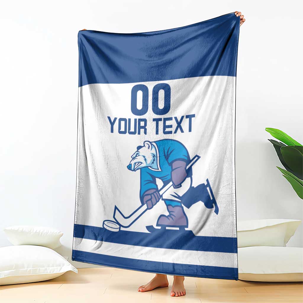 Custom Norway Hockey Blanket Norge Polar Bears