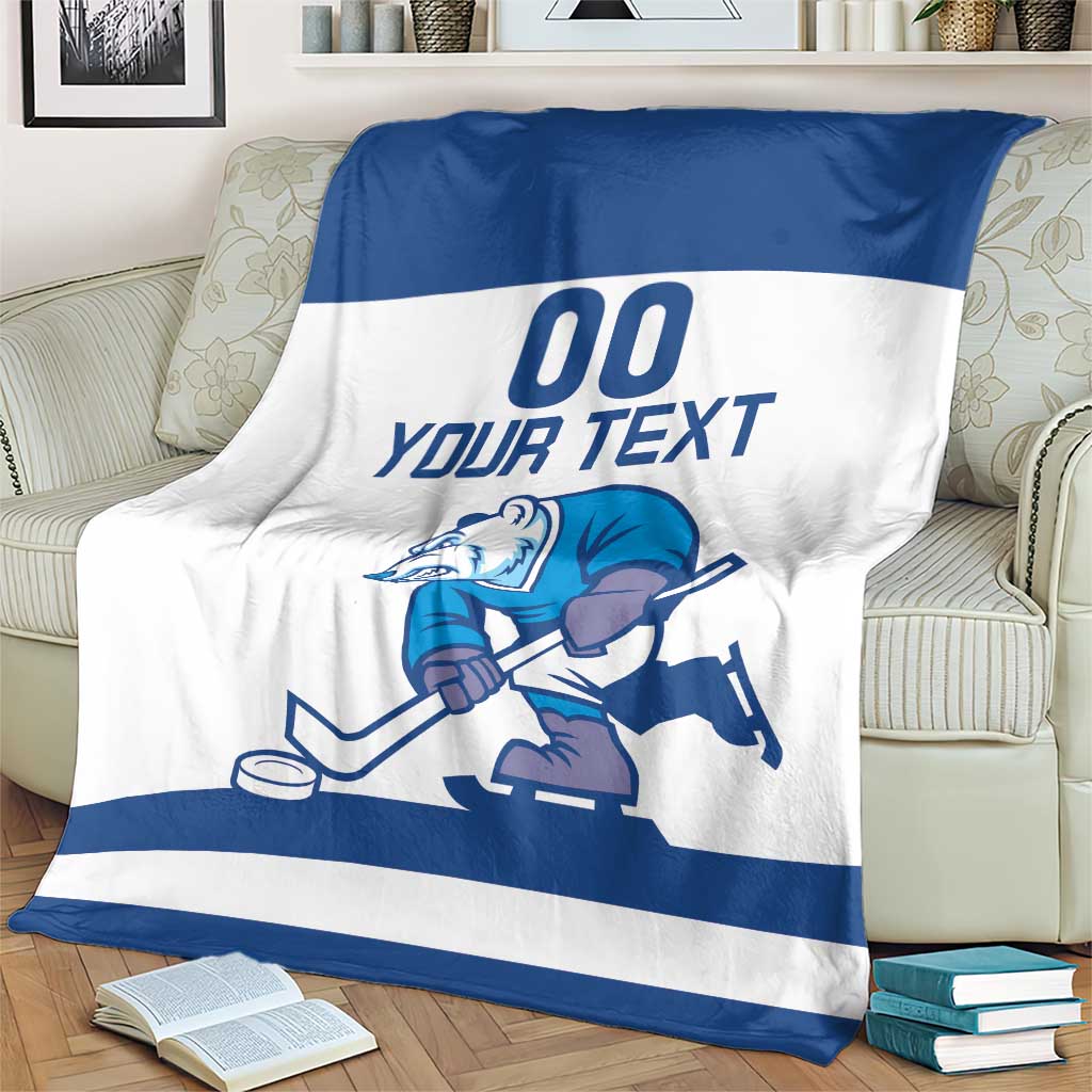 Custom Norway Hockey Blanket Norge Polar Bears