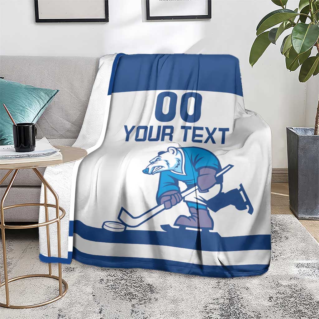 Custom Norway Hockey Blanket Norge Polar Bears