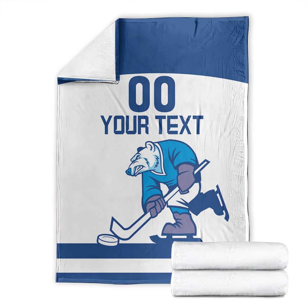 Custom Norway Hockey Blanket Norge Polar Bears