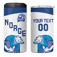 Custom Norway Hockey 4 in 1 Can Cooler Tumbler Norge Polar Bears