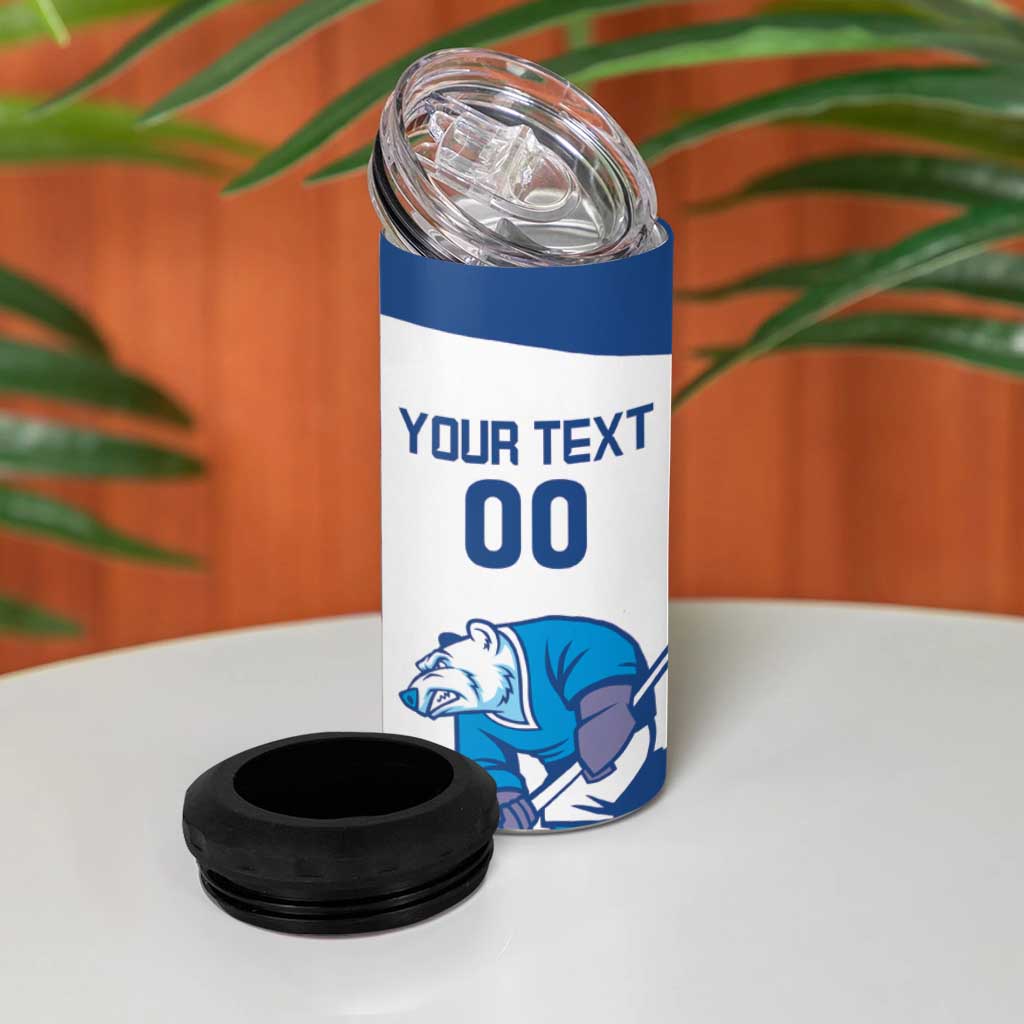 Custom Norway Hockey 4 in 1 Can Cooler Tumbler Norge Polar Bears