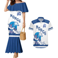 Custom Norway Hockey Couples Matching Mermaid Dress and Hawaiian Shirt Norge Polar Bears