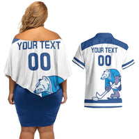 Custom Norway Hockey Couples Matching Off Shoulder Short Dress and Hawaiian Shirt Norge Polar Bears