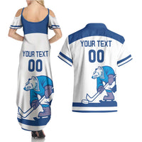 Custom Norway Hockey Couples Matching Summer Maxi Dress and Hawaiian Shirt Norge Polar Bears