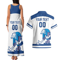 Custom Norway Hockey Couples Matching Tank Maxi Dress and Hawaiian Shirt Norge Polar Bears