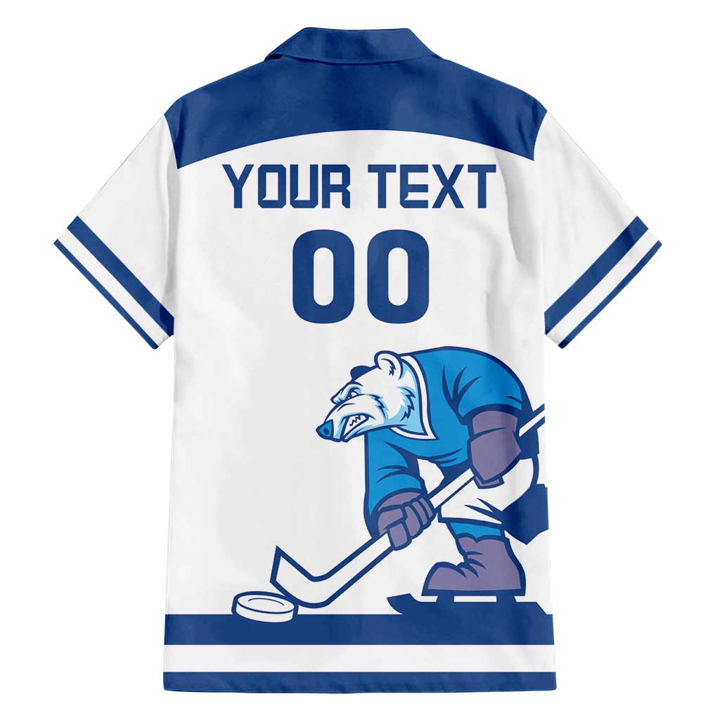 Custom Norway Hockey Family Matching Long Sleeve Bodycon Dress and Hawaiian Shirt Norge Polar Bears