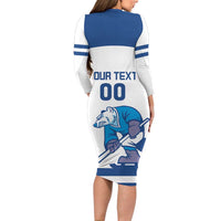 Custom Norway Hockey Family Matching Long Sleeve Bodycon Dress and Hawaiian Shirt Norge Polar Bears