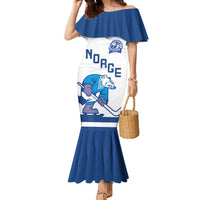 Custom Norway Hockey Family Matching Mermaid Dress and Hawaiian Shirt Norge Polar Bears