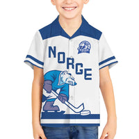Custom Norway Hockey Family Matching Off Shoulder Short Dress and Hawaiian Shirt Norge Polar Bears
