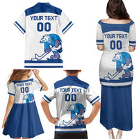 Custom Norway Hockey Family Matching Puletasi and Hawaiian Shirt Norge Polar Bears