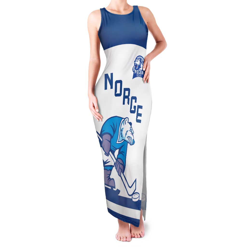 Custom Norway Hockey Family Matching Tank Maxi Dress and Hawaiian Shirt Norge Polar Bears