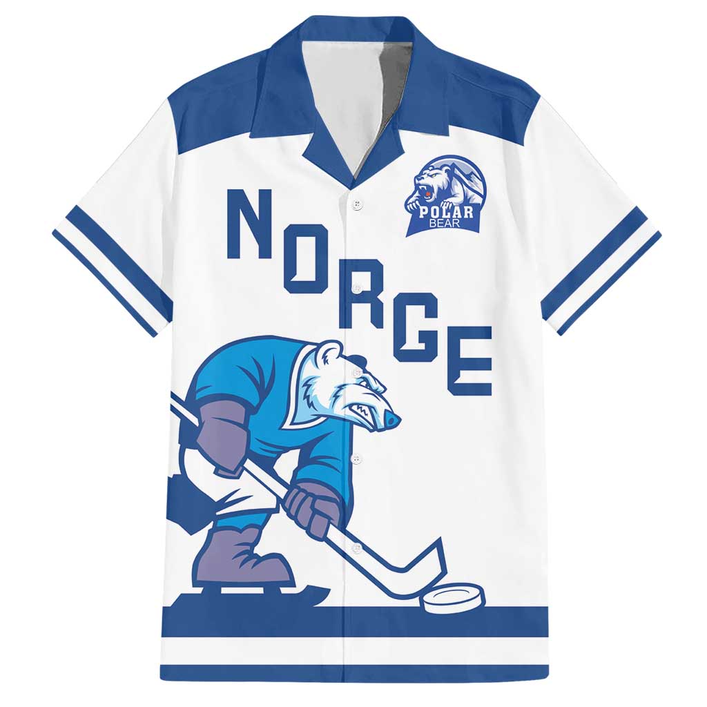 Custom Norway Hockey Hawaiian Shirt Norge Polar Bears