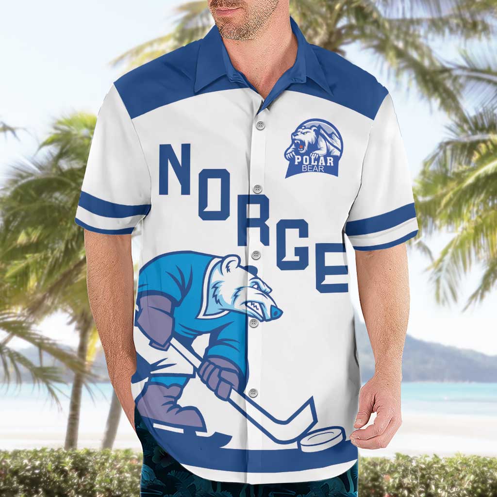 Custom Norway Hockey Hawaiian Shirt Norge Polar Bears