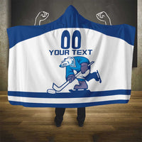 Custom Norway Hockey Hooded Blanket Norge Polar Bears