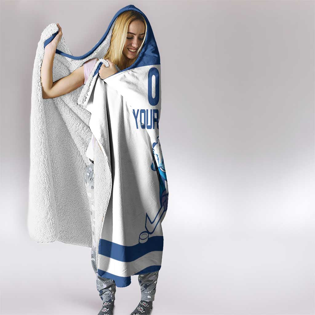Custom Norway Hockey Hooded Blanket Norge Polar Bears