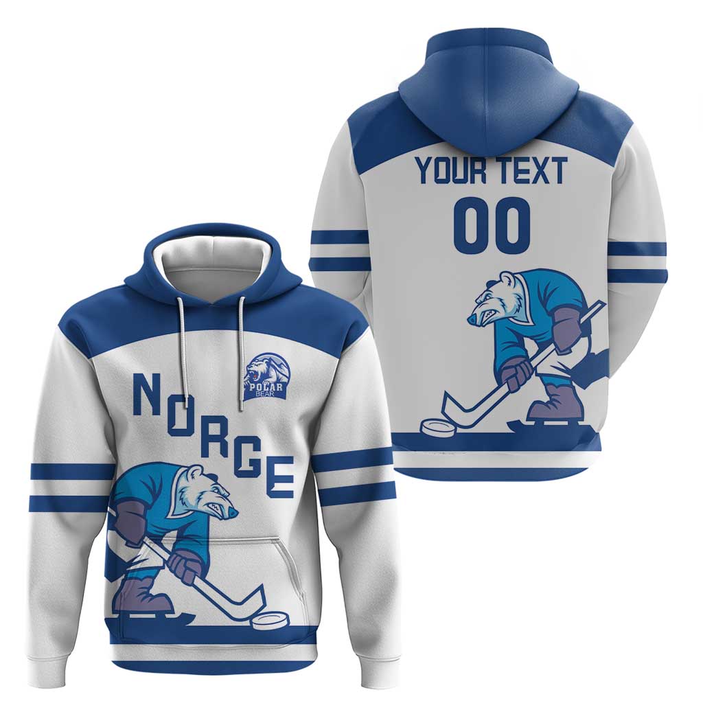 Custom Norway Hockey Hoodie Norge Polar Bears