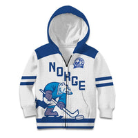 Custom Norway Hockey Kid Hoodie Norge Polar Bears