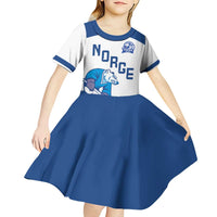 Custom Norway Hockey Kid Short Sleeve Dress Norge Polar Bears