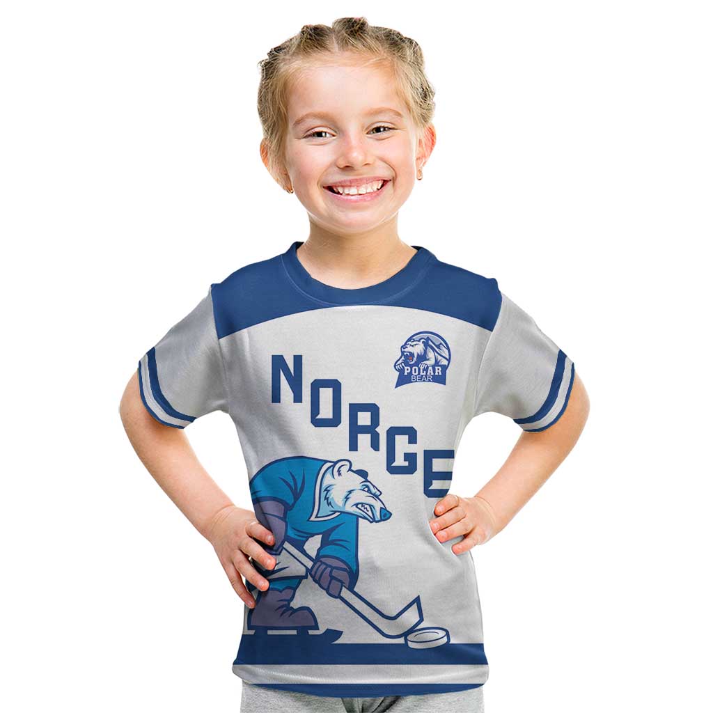 Custom Norway Hockey Kid T Shirt Norge Polar Bears