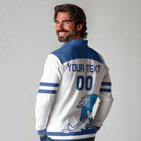 Custom Norway Hockey Long Sleeve Polo Shirt Norge Polar Bears