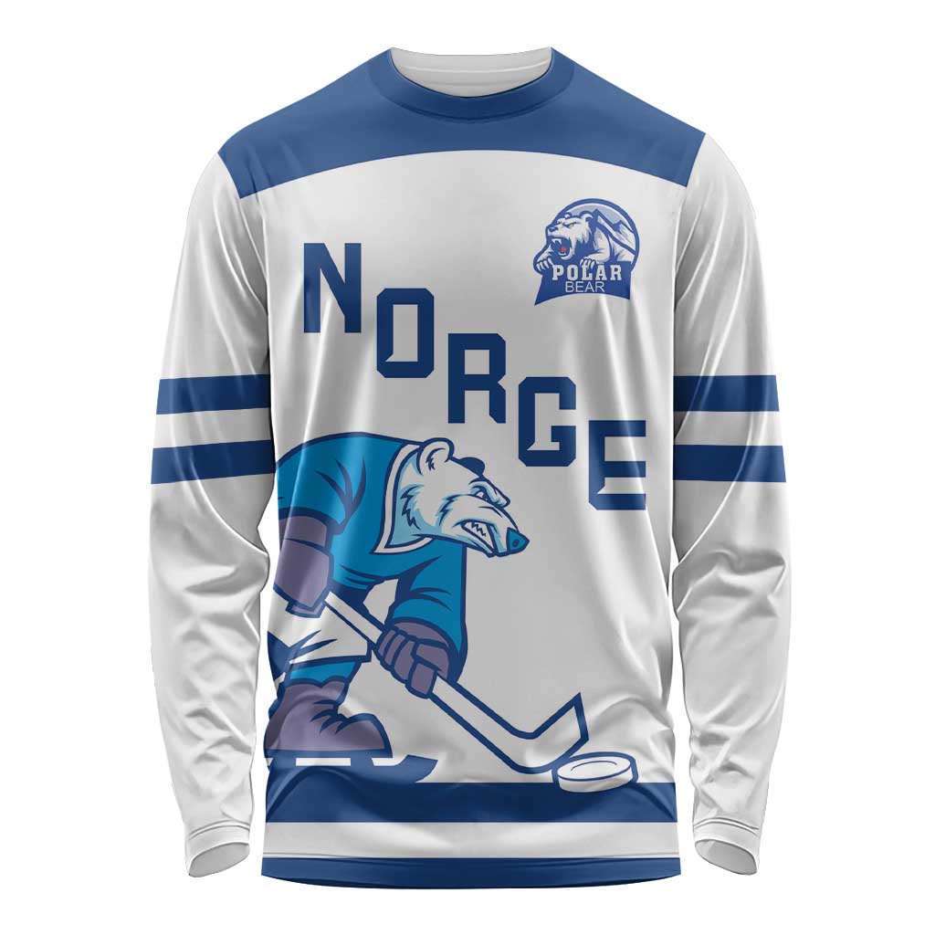 Custom Norway Hockey Long Sleeve Shirt Norge Polar Bears