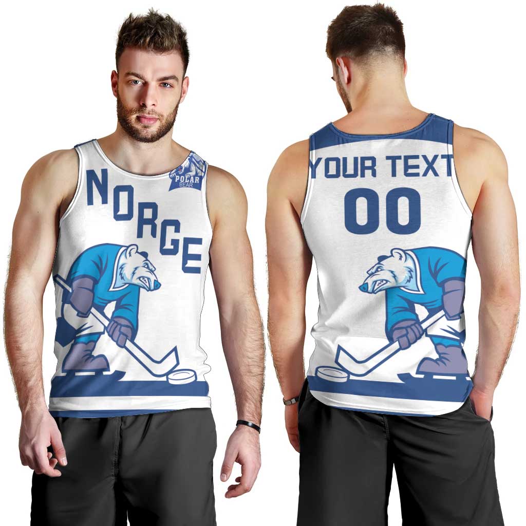 Custom Norway Hockey Men Tank Top Norge Polar Bears
