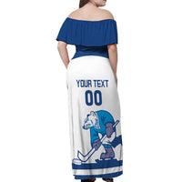 Custom Norway Hockey Off Shoulder Maxi Dress Norge Polar Bears