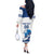 Custom Norway Hockey Off The Shoulder Long Sleeve Dress Norge Polar Bears