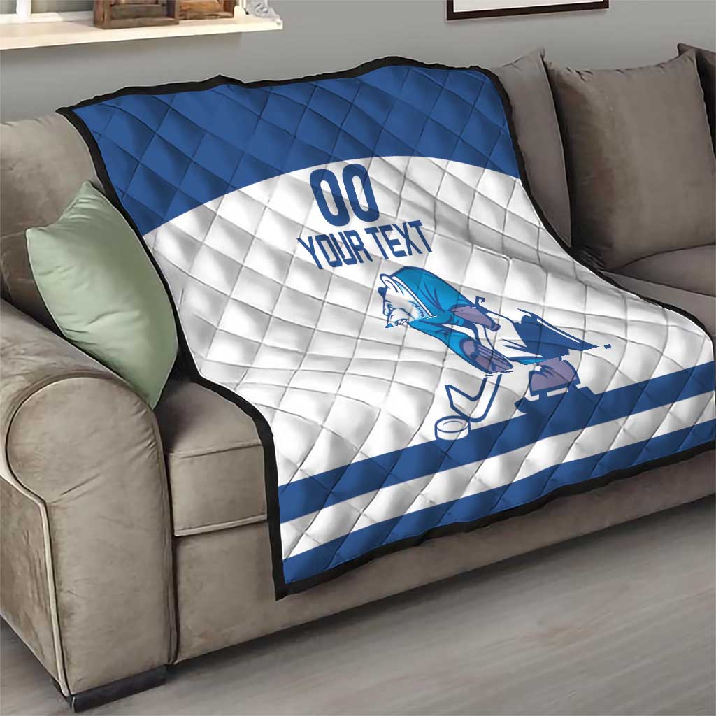 Custom Norway Hockey Quilt Norge Polar Bears
