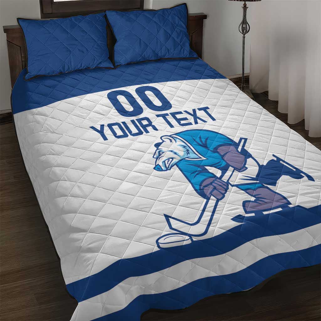 Custom Norway Hockey Quilt Bed Set Norge Polar Bears