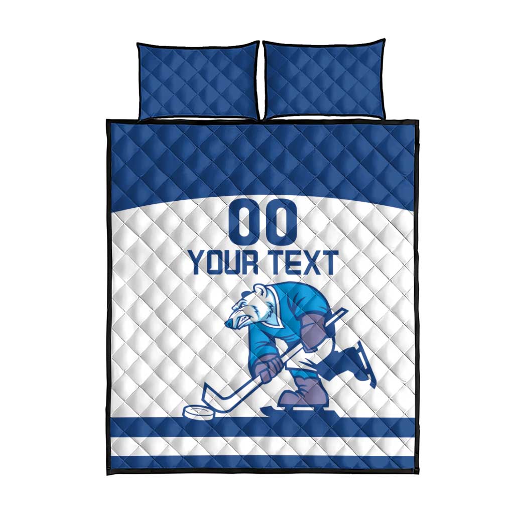 Custom Norway Hockey Quilt Bed Set Norge Polar Bears