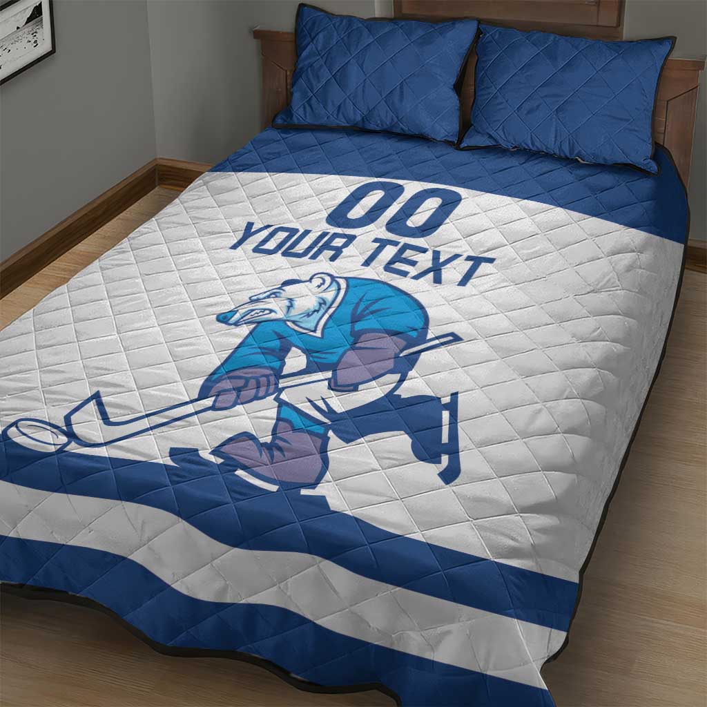 Custom Norway Hockey Quilt Bed Set Norge Polar Bears