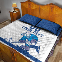 Custom Norway Hockey Quilt Bed Set Norge Polar Bears