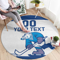 Custom Norway Hockey Round Carpet Norge Polar Bears