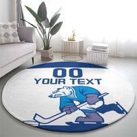 Custom Norway Hockey Round Carpet Norge Polar Bears