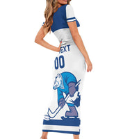 Custom Norway Hockey Short Sleeve Bodycon Dress Norge Polar Bears