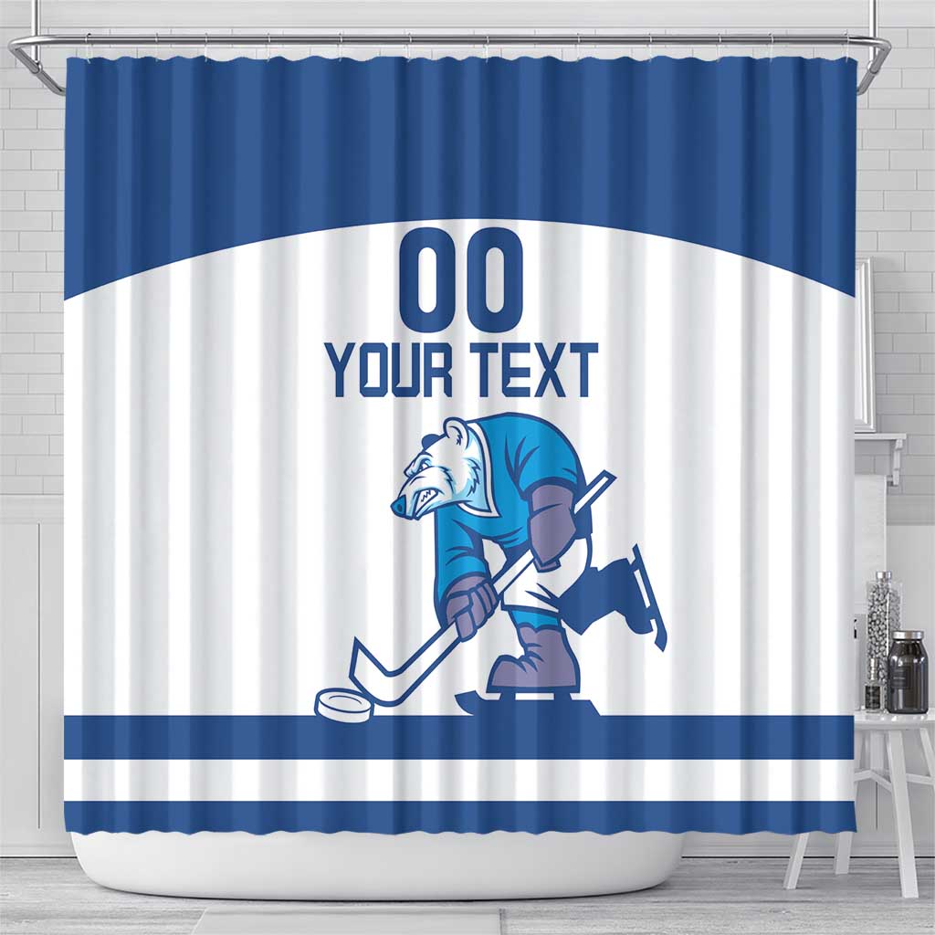 Custom Norway Hockey Shower Curtain Norge Polar Bears
