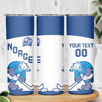 Custom Norway Hockey Skinny Tumbler Norge Polar Bears
