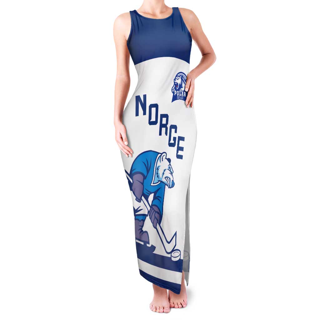 Custom Norway Hockey Tank Maxi Dress Norge Polar Bears