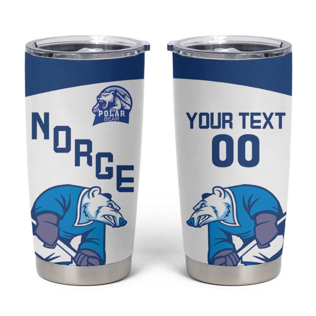 Custom Norway Hockey Tumbler Cup Norge Polar Bears
