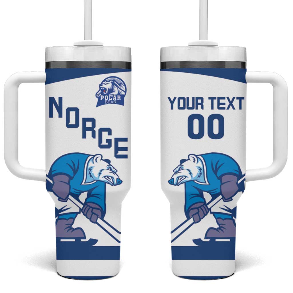 Custom Norway Hockey Tumbler With Handle Norge Polar Bears