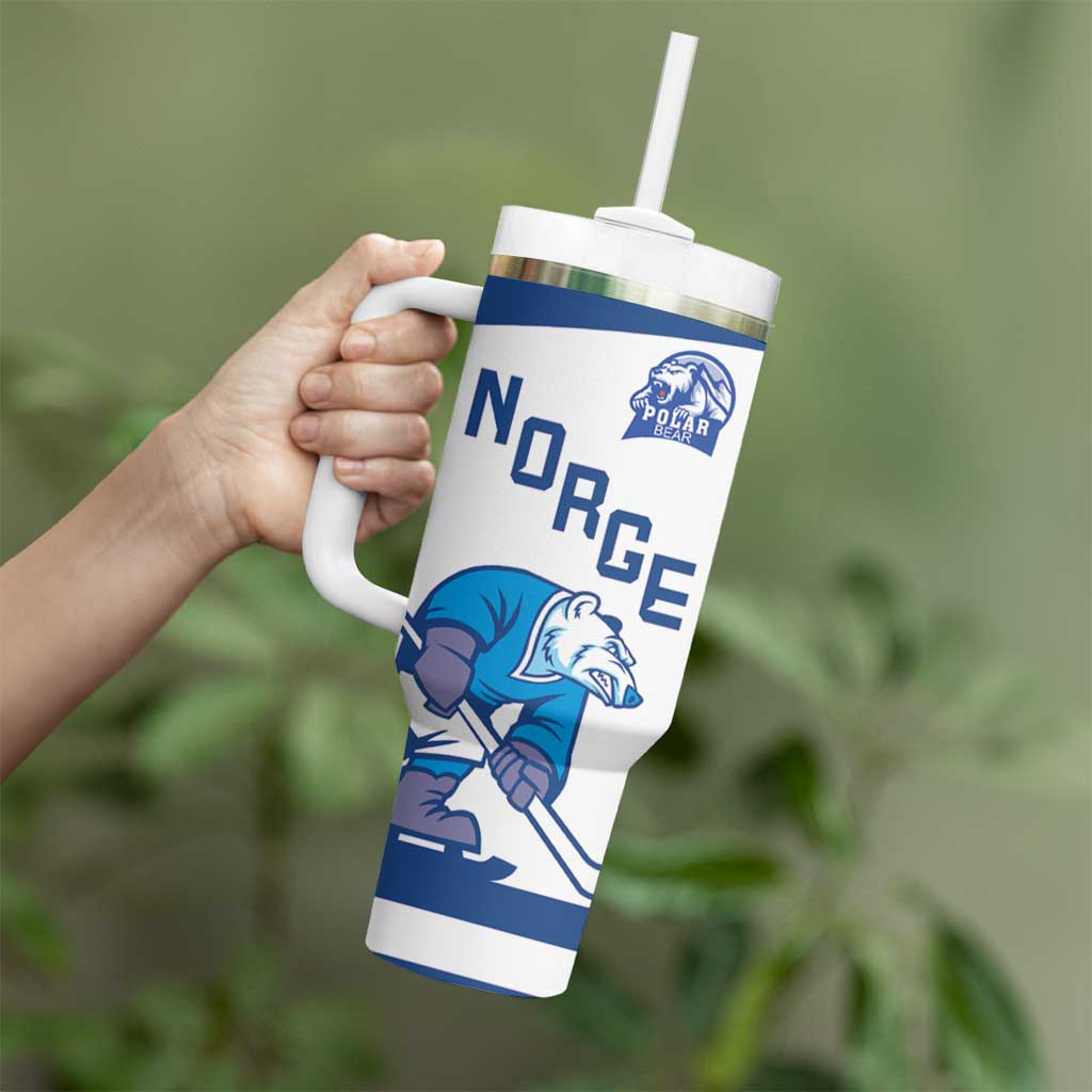 Custom Norway Hockey Tumbler With Handle Norge Polar Bears