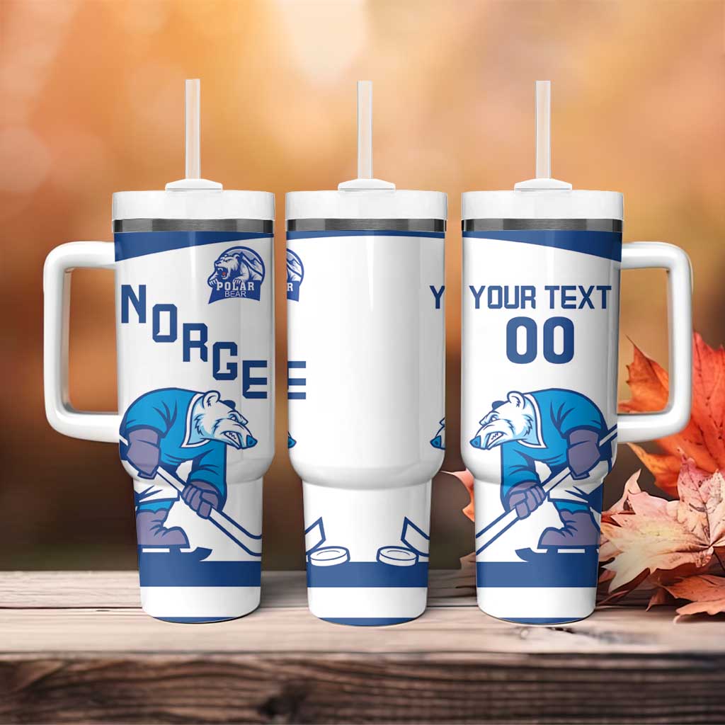Custom Norway Hockey Tumbler With Handle Norge Polar Bears
