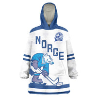 Custom Norway Hockey Wearable Blanket Hoodie Norge Polar Bears