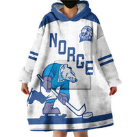 Custom Norway Hockey Wearable Blanket Hoodie Norge Polar Bears