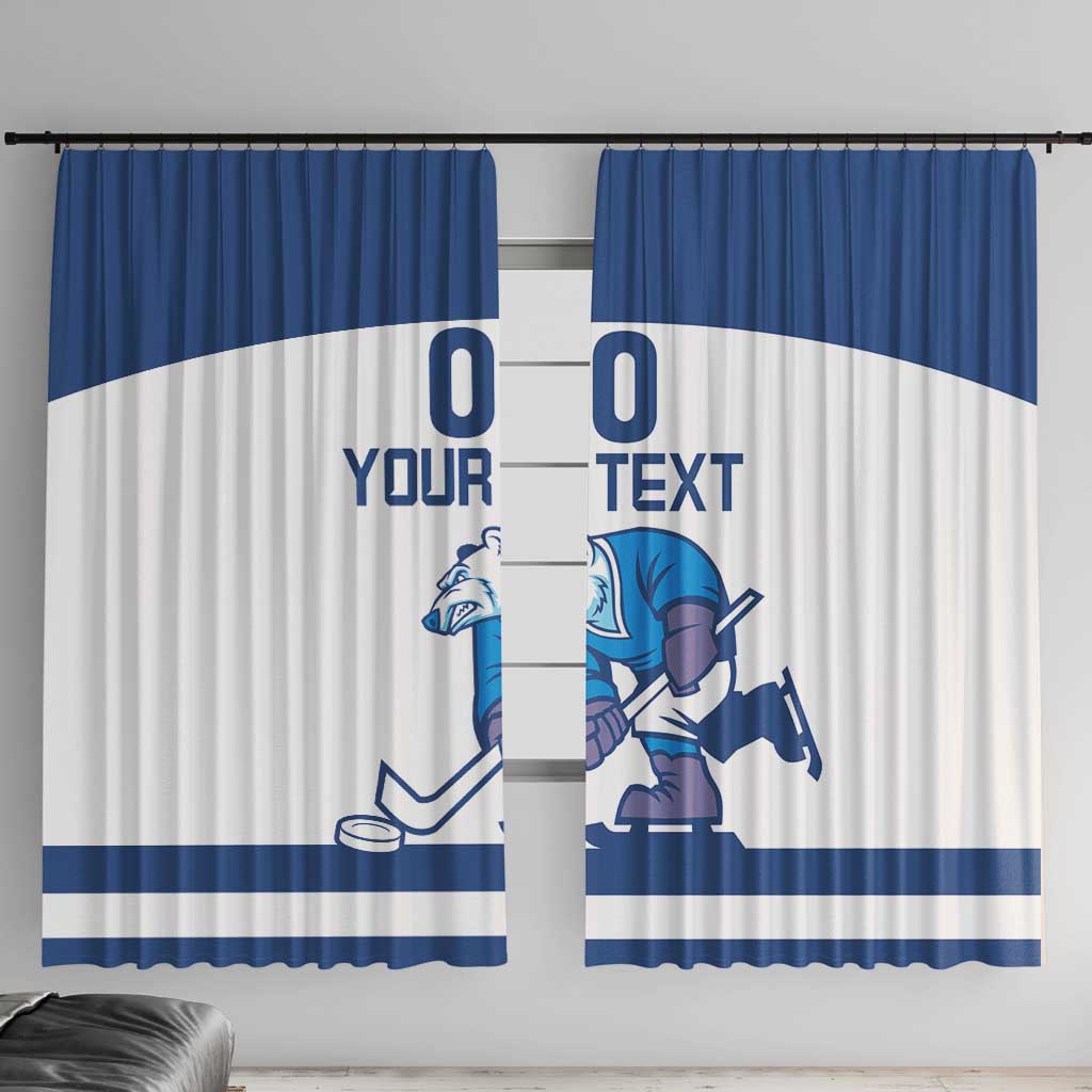 Custom Norway Hockey Window Curtain Norge Polar Bears