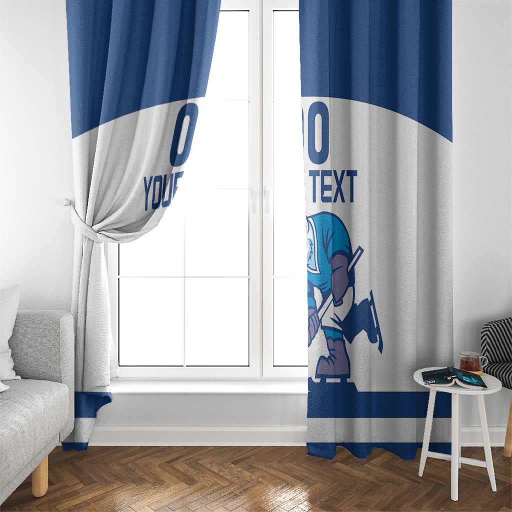 Custom Norway Hockey Window Curtain Norge Polar Bears
