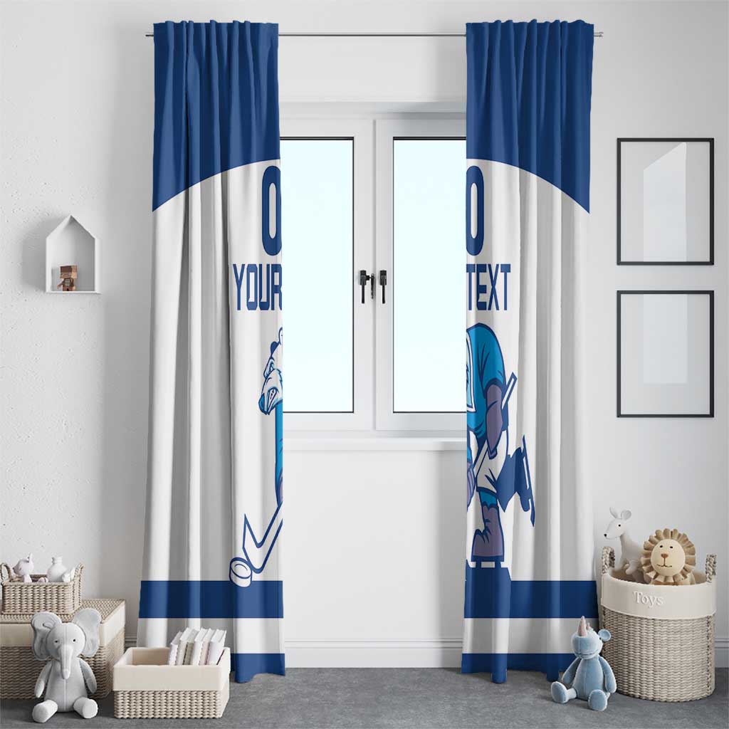 Custom Norway Hockey Window Curtain Norge Polar Bears