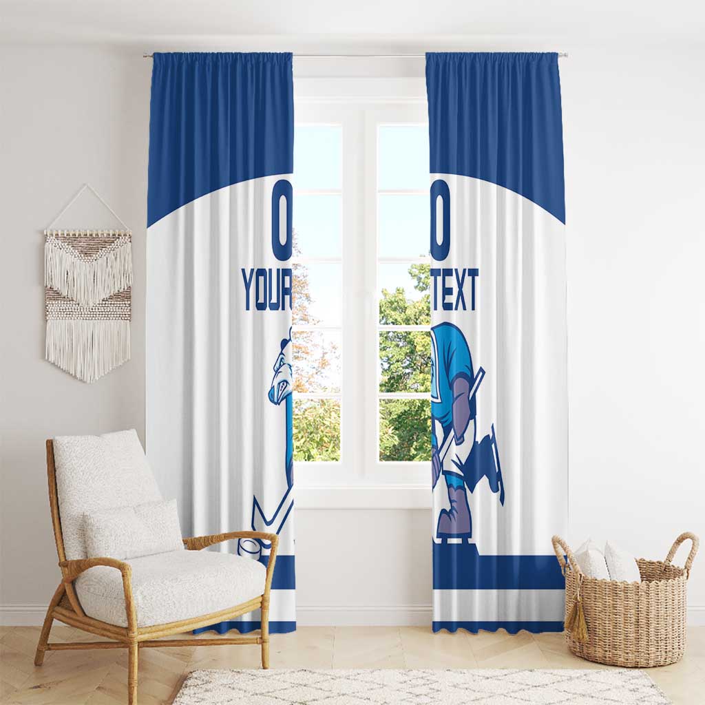 Custom Norway Hockey Window Curtain Norge Polar Bears
